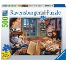 Ravensburger Puzzle 14967 - Gemütliche Leseecke - 500 Teile Large Pieces, Puzzlespaß mit größeren Puzzleteilen für die