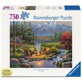 Ravensburger Puzzle 16445 - Lagerfeuer-Romantik - 750 Teile Large Pieces, Puzzlespaß mit größeren Puzzleteilen für die