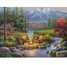 Ravensburger Puzzle 16445 - Lagerfeuer-Romantik - 750 Teile Large Pieces, Puzzlespaß mit größeren Puzzleteilen für die