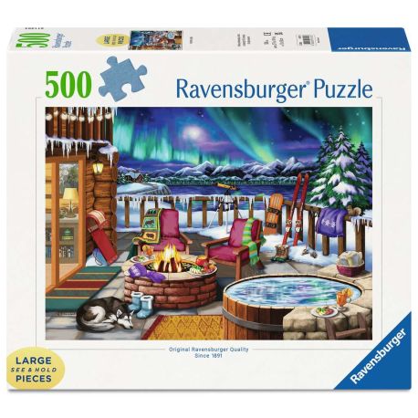 Ravensburger Puzzle 16791 - Nordlichter - 500 Teile Large Pieces, Puzzlespaß mit größeren Puzzleteilen für die ganze F