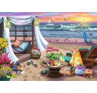 Ravensburger Puzzle 16792 - Die Oase am Strand - 500 Teile Large Pieces, Puzzlespaß mit größeren Puzzleteilen für die