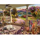Ravensburger Puzzle 17457 - Entspannung auf der Veranda - 750 Teile Large Pieces, Puzzlespaß mit größeren Puzzleteilen