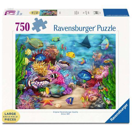 Ravensburger Puzzle 17458 - Tropisches Riffleben - 750 Teile Large Pieces, Puzzlespaß mit größeren Puzzleteilen für di