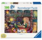 Ravensburger Puzzle 17459 - Magische Bücherwelt - 500 Teile Large Pieces, Puzzlespaß mit größeren Puzzleteilen für die