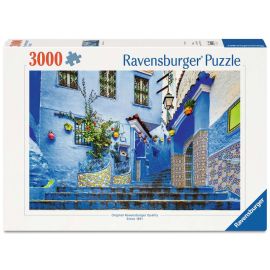 Ravensburger Puzzle 12001893 - Marokko in Blau - 3000 Teile Foto-Puzzle für reiselustige Puzzle-Fans ab 14 Jahren