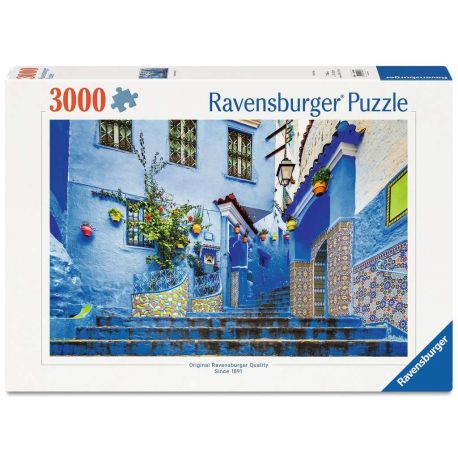 Ravensburger Puzzle 12001893 - Marokko in Blau - 3000 Teile Foto-Puzzle für reiselustige Puzzle-Fans ab 14 Jahren