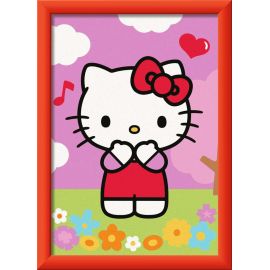 Ravensburger CreArt - Malen nach Zahlen 12023107 -  Fröhliche Hello Kitty - Kinder ab 7 Jahren