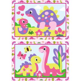 CreArt, Malen nach Zahlen Junior -  Bunte Dinosaurier