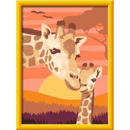 Giraffe mit Baby