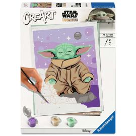 CreArt, Malen nach Zahlen Adults Trend - Star Wars Meditierender Grogu