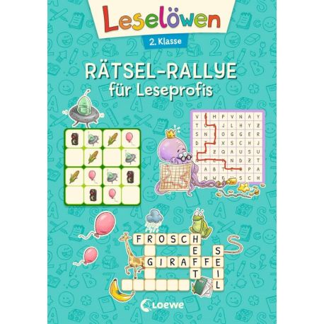 Leselöwen Rätsel-Rallye für Leseprofis - 2. Klasse (türkis)