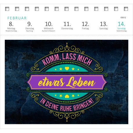 Postkartenkalender Meine Schokoladenseite hab ich aufgegessen. 2027