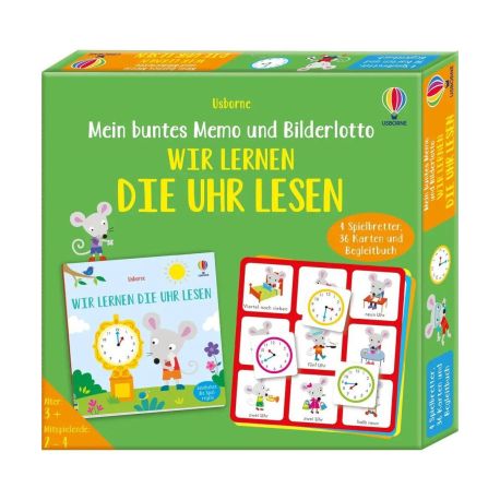 Mein buntes Memo und Bilderlotto: Wir lernen die Uhr lesen