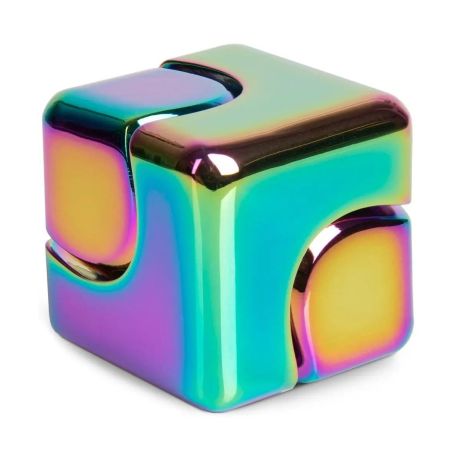 Fidget Spinner Cube - Multicoloured Metallic - Ein hochwertiger 360° Fidget Spinner aus Aluminium mit neun Kugellagern