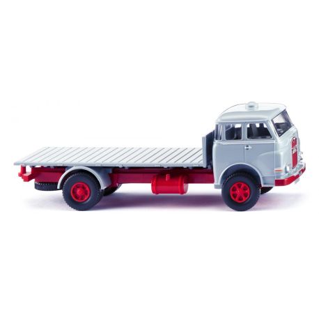WIKING Flachpritschen-Lkw (MAN Pausbacke) - silbergrauFlatbed truck (MAN Pausbacke) silver grey
