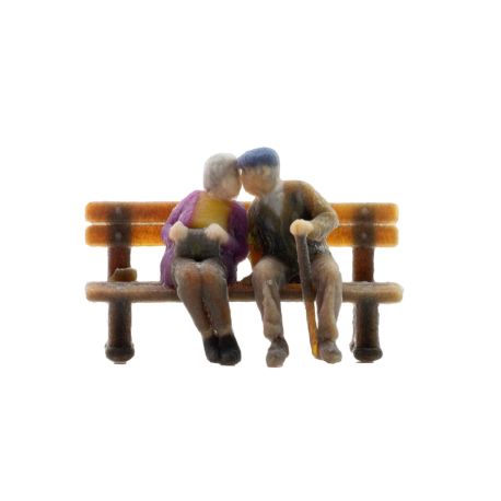 NOCH H0 Senioren auf Bank, 3D-Master