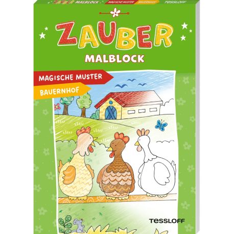 Zaubermalblock. Magische Muster. Bauernhof