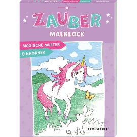 Zaubermalblock. Magische Muster. Einhörner