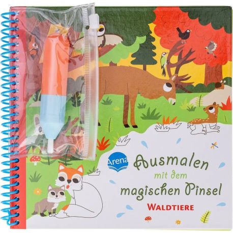 Ausmalen mit dem magischen Pinsel – Wald