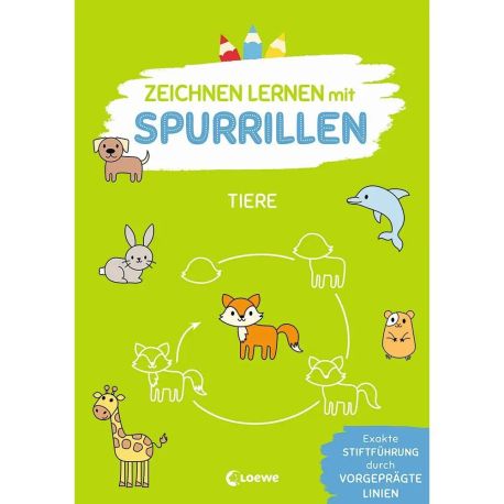 Zeichnen lernen mit Spurrillen - Tiere