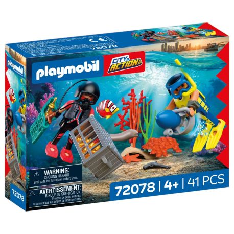 PLAYMOBIL 72078 Polizeitaucher mit Schatz