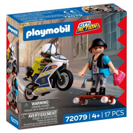 PLAYMOBIL 72079 Verfolgungsjagd mit Motorrad