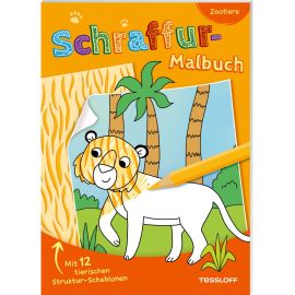 Schraffur-Malbuch. Zootiere