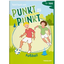 Total bunt von Punkt zu Punkt. Fußball. Von 1 bis 100