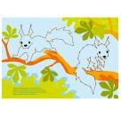 Total bunt von Punkt zu Punkt. Tierkinder. Von 1 bis 100