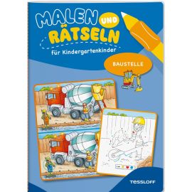 Malen und Rätseln für Kindergartenkinder. Baustelle