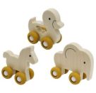 Spielmaus Holz Schiebetiere 3-f.sortiert