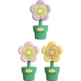 Blumenhandventilator, 3-fach sortiert, mit USB