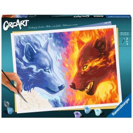 Ravensburger CreArt - Malen nach Zahlen 23549 – Feuer   Eis – ab 14 Jahren