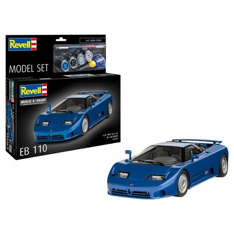 Model Set Bugatti EB110, Revell Modellbausatz mit Basiszubehör