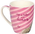 Porzellan-Tasse - Pferdefreunde