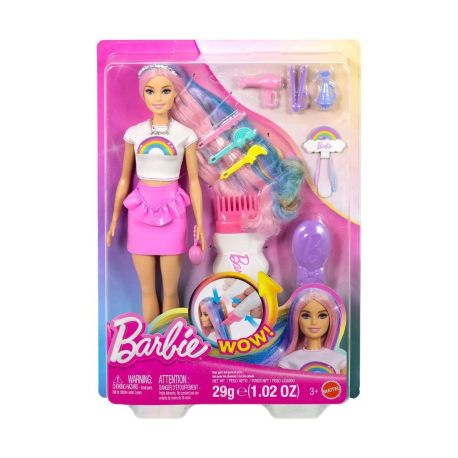 Barbie Haarspiel Puppe Regenbogen Glitzer