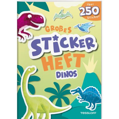 Großes Stickerheft. Dinos