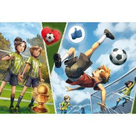 Schmidt Spiele Kinderpuzzle 200 Teile Die Fussballbande, Leons Fallrückzieher