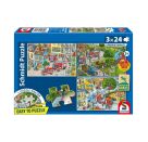 Schmidt Spiele Kinderpuzzle 3x24Teile Feuerwehr