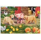 Schmidt Spiele Kinderpuzzle 3x48Teile Tiere auf dem Bauernhof