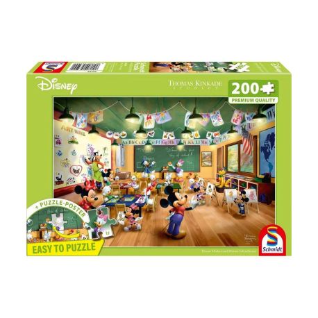 PU200T. T.Kinkade, Mickey and Minnie, Schoolhouse