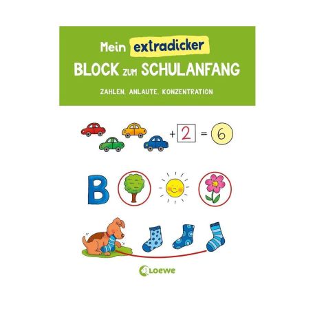 Mein extradicker Block zum Schulanfang - Zahlen, Anlaute, Konzentration
