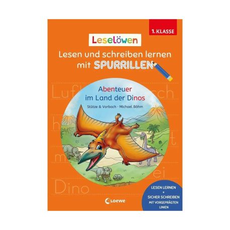Leselöwen - Lesen und schreiben lernen mit Spurrillen - Abenteuer im Land der Dinos