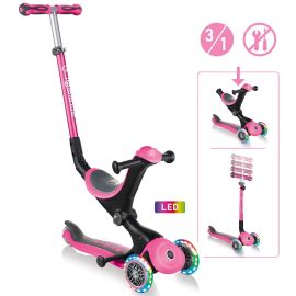 GLOBBER GO-UP DELUXE LIGHTS pink, mit Leuchtrollen