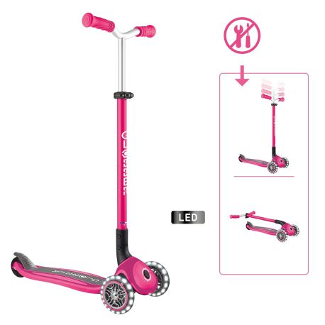 GLOBBER MASTER LIGHTS fuchsia pink, mit Leuchtrollen