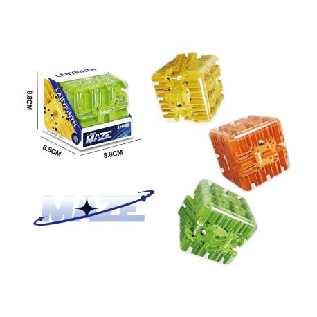 3D-Labyrinth-Würfel 8,3 cm, 3-fach sortiert