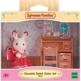 Sylvanian Families 5016 Schokoladenhasen Schwester mit Schreibti
