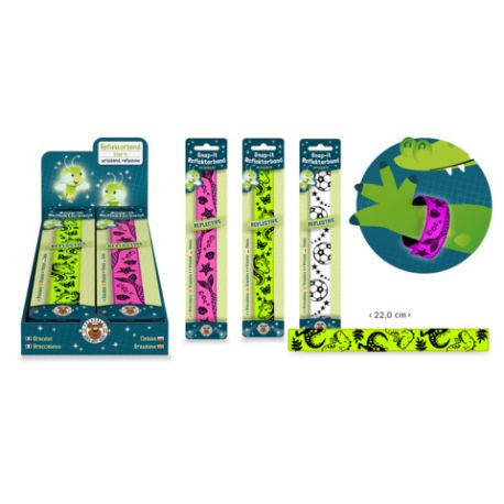 CLASS-6 Snap-Armband reflektierend, 4-fach sortiert Dieses Snap-Armband ist zugleich Spielspaß und R