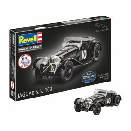 Starter Kit Jaguar SS 100, Revell Modellbausatz mit Basiszubehör