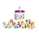 Color, Holzbausteine